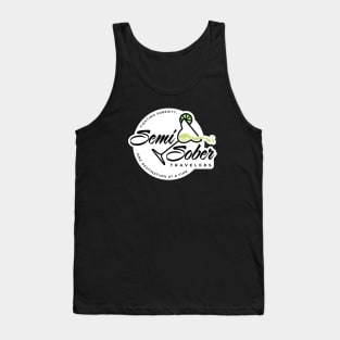 Semi Sober Travelers Margarita Design with solid background Tank Top